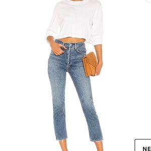 Agolde size 24 Riley Highrise Straight Crop In Frequency